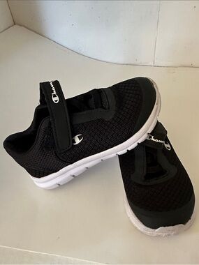 Champion Black Kids Sneakers with White Sole